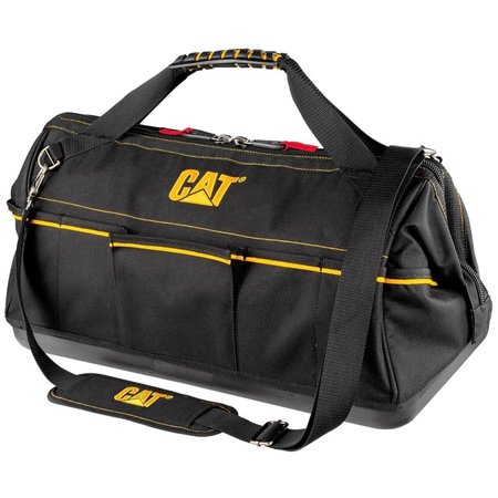CAT 20 in. Tech Widemouth Tool Bag 12 Pocket Heavy Duty 1200D Polyester CA15679